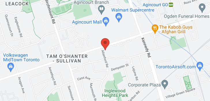 map of 3805 SHEPPARD AVE E